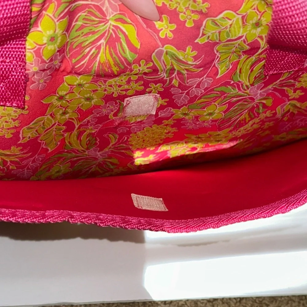 Lilly Pulitzer laptop tote bag Floral Pink and Green